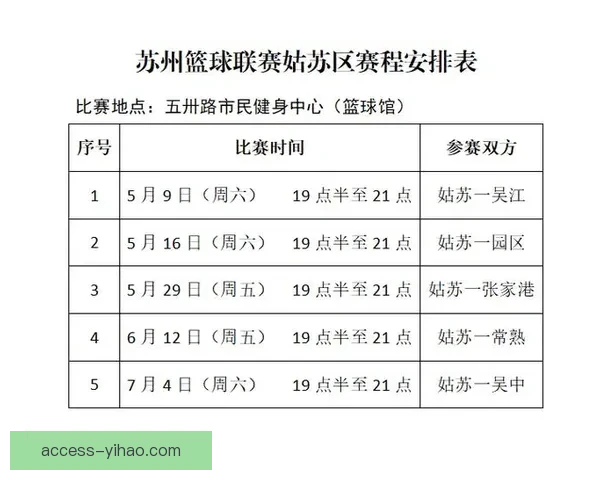 苏州超级联赛全年赛程全面解析与精彩赛事盘点